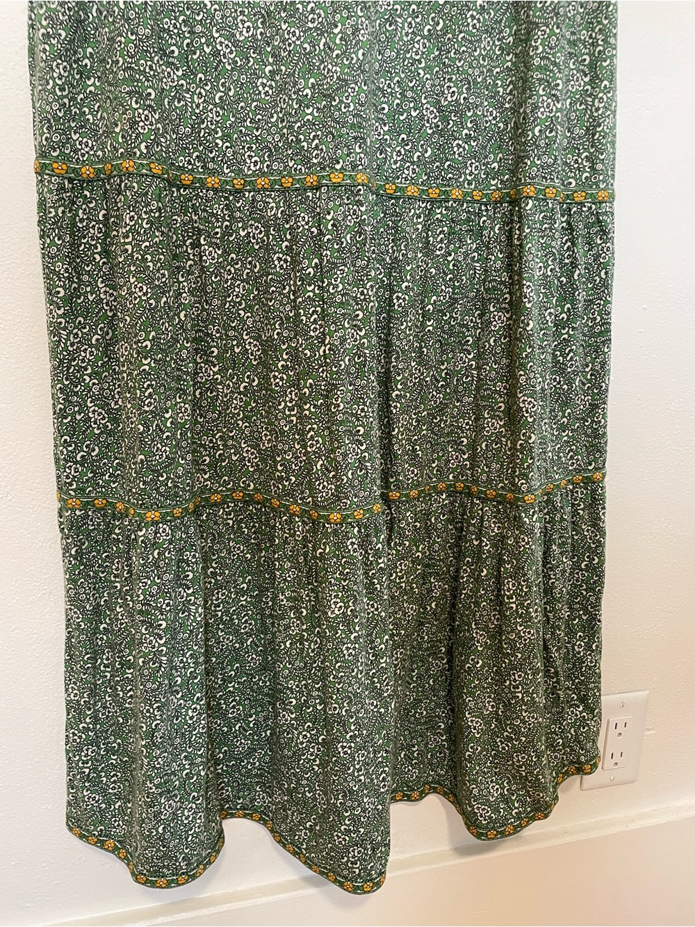 J. Jill Green Speckled Sleeveless Tiered Maxi Dress - Picture 7 of 10